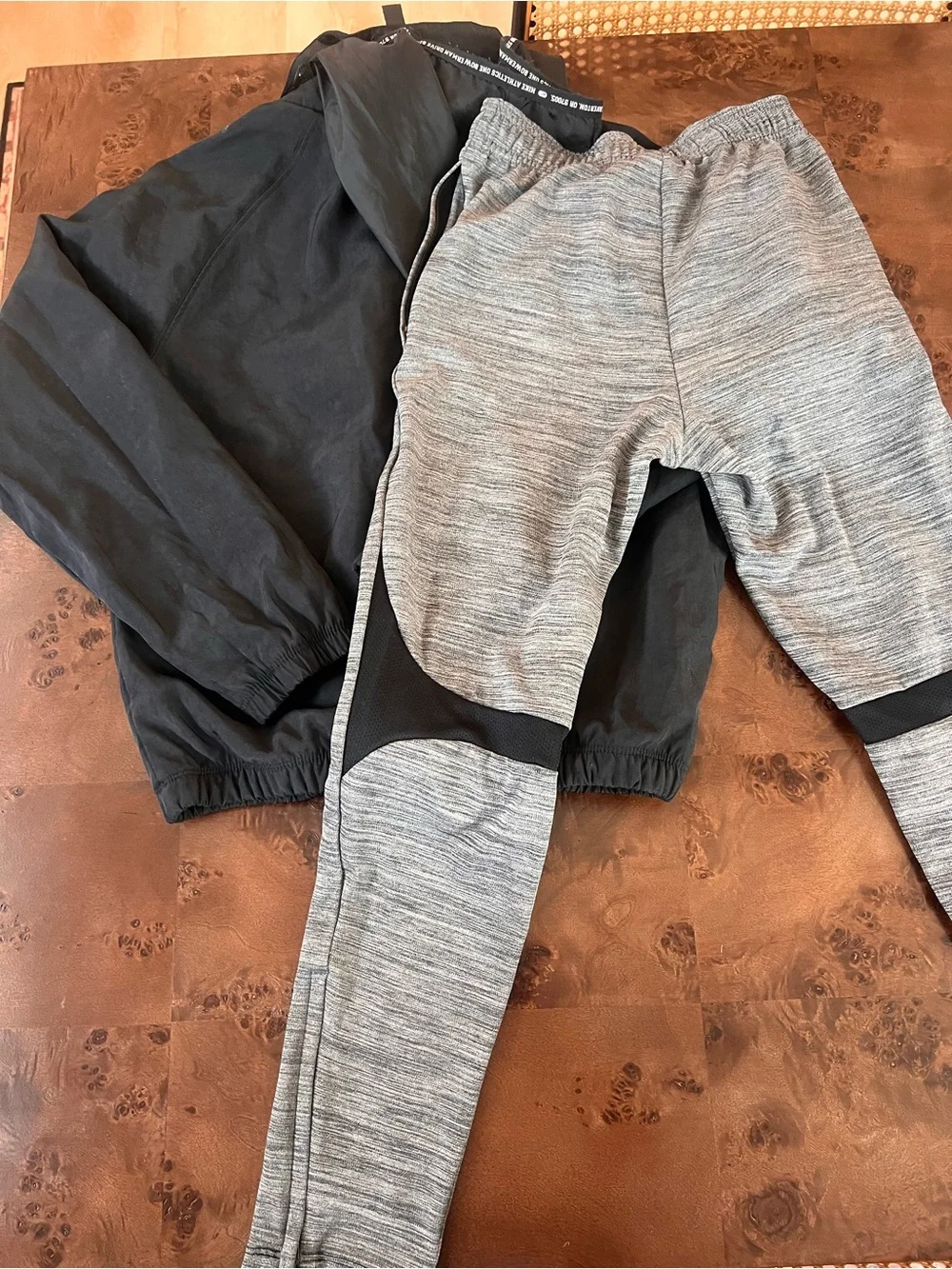 Nike Black Pullover with White Swoosh and matching joggers - Picture 2 of 2
